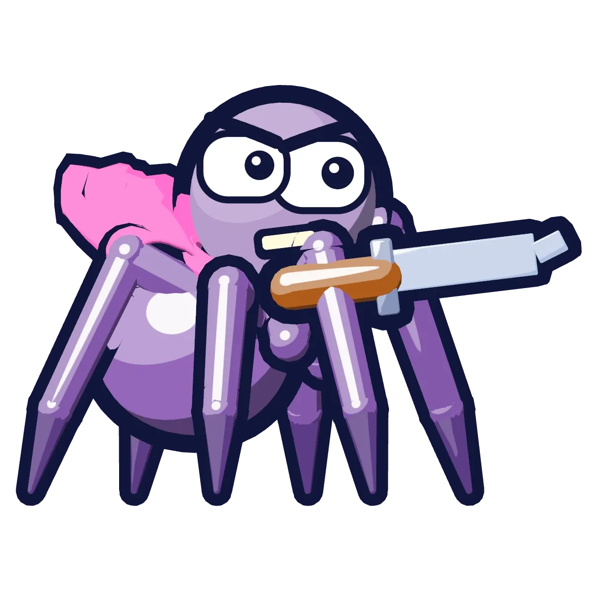 Spider of the Compost Mortem creature roster, shown with its weapon.