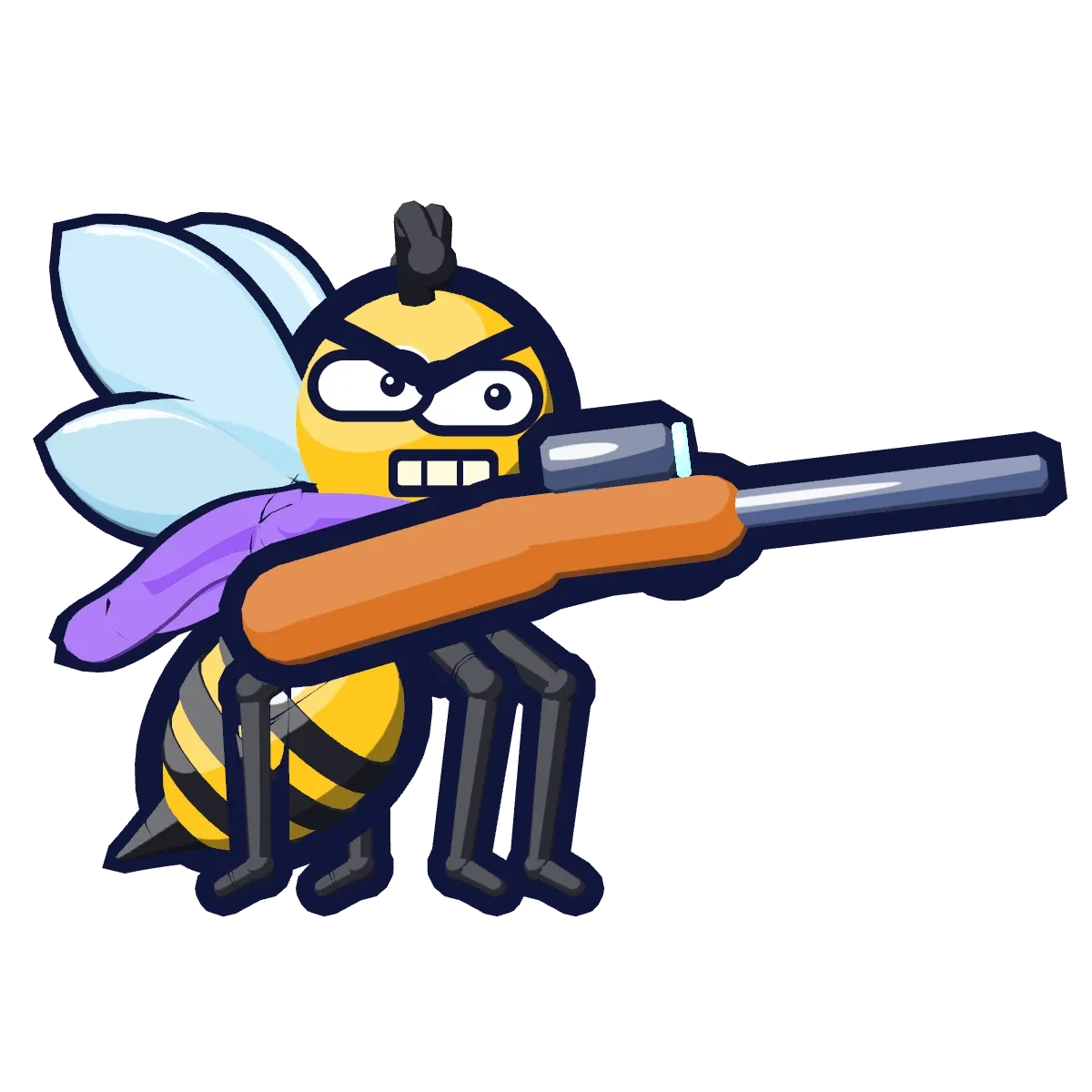 Wasp of the Compost Mortem creature roster, shown with its weapon.