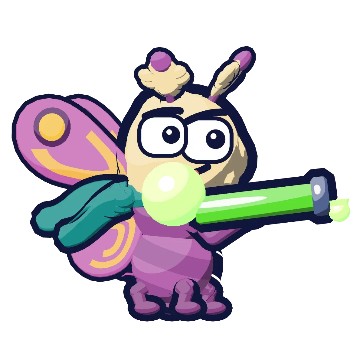 Moth of the Compost Mortem creature roster, shown with its weapon.