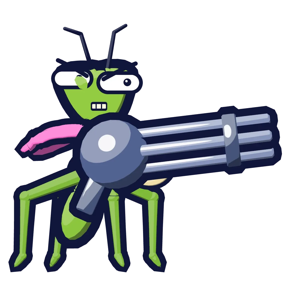 Mantis of the Compost Mortem creature roster, shown with its weapon.
